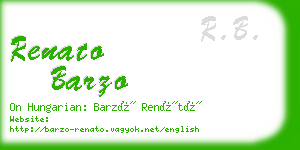 renato barzo business card